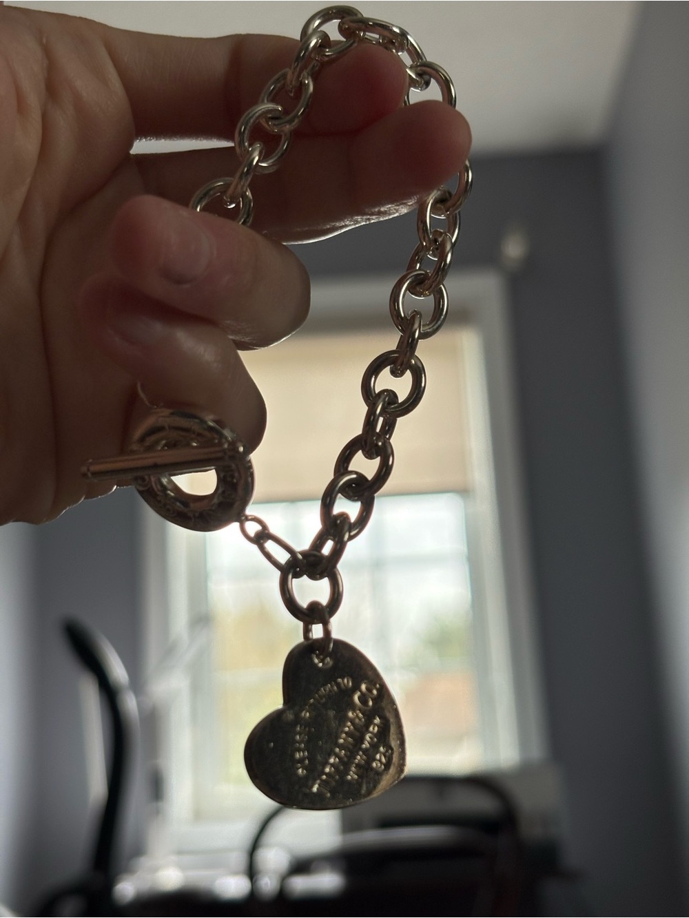Vintage Classic Tiffany Chain Link Double Heart Bracelet - Picture 2 of 9
